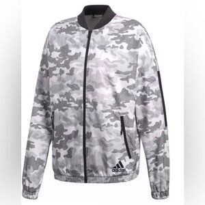 Adidas Camouflage Lightweight Zip Up Bomber Jacket
